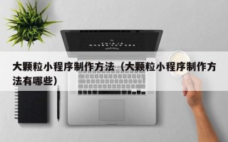 文山大颗粒小程序制作方法（大颗粒小程序制作方法有哪些）